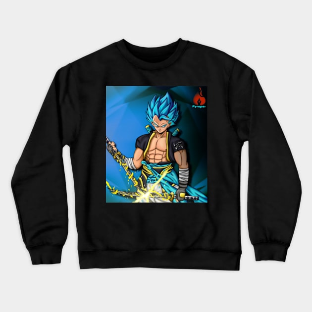 Gogeta Thunder Pillar Crewneck Sweatshirt by Pyropen